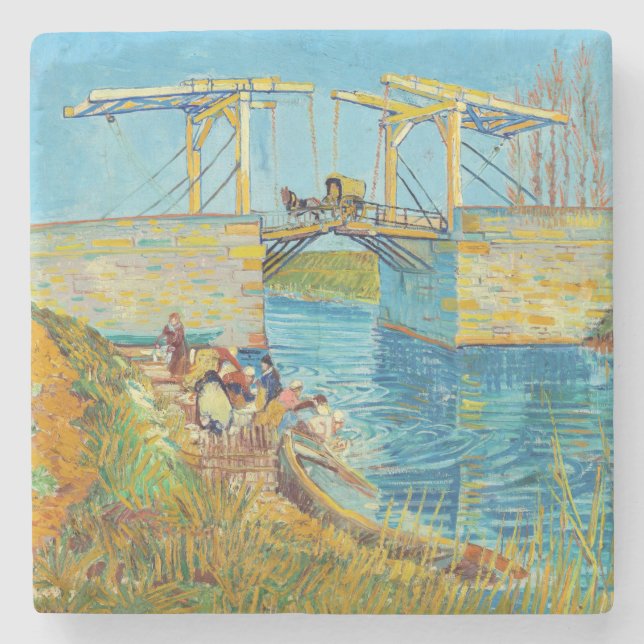 Vincent van Gogh - Langlois Bridge vid Arles #1 Stenunderlägg (Framsidan)