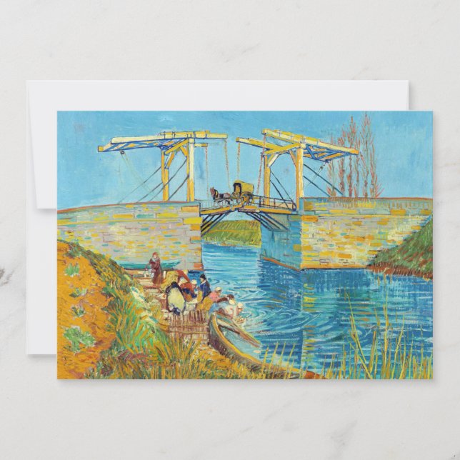 Vincent van Gogh - Langlois Bridge vid Arles #1 Tack Kort (Framsida)
