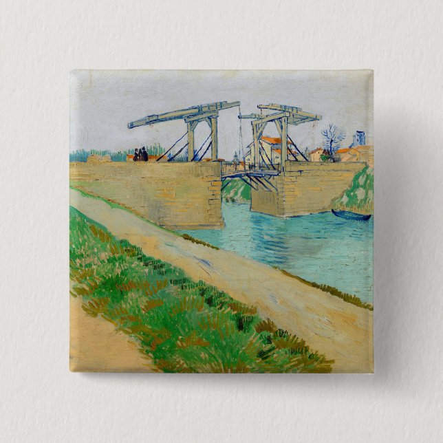 Vincent van Gogh - Langlois Bridge vid Arles #2 Knapp (Framsida)
