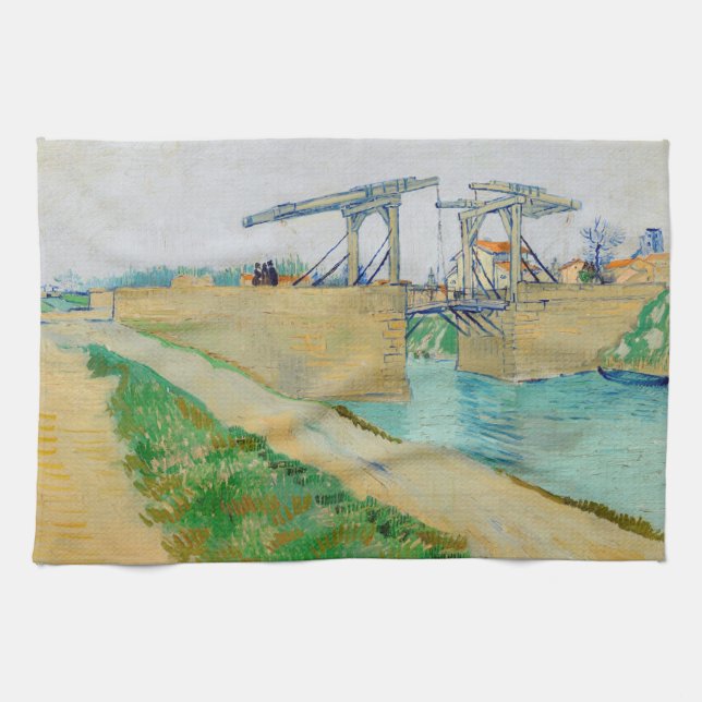 Vincent van Gogh - Langlois Bridge vid Arles #2 Kökshandduk (Horisontell)