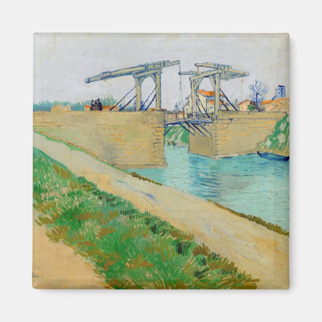 Vincent van Gogh - Langlois Bridge vid Arles #2 Magnet (Framsidan)