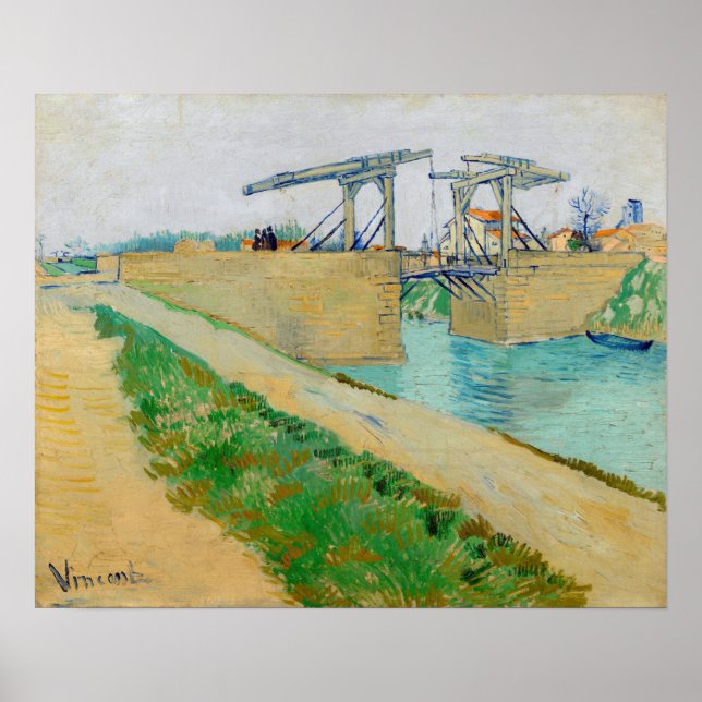 Vincent van Gogh - Langlois Bridge vid Arles #2 Poster (Framsidan)