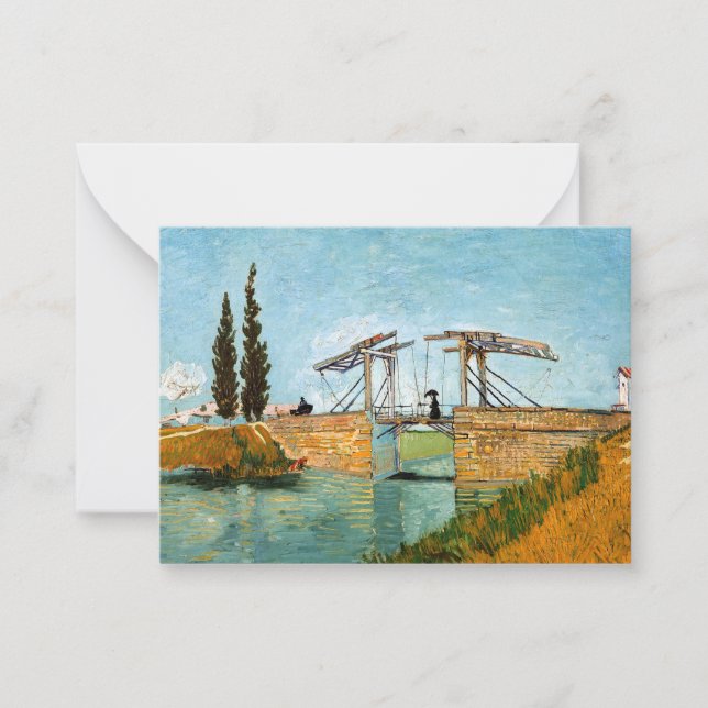 Vincent van Gogh - Langlois Bridge vid Arles #3 Anteckningskort (Framsida)