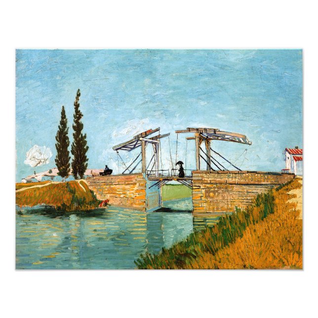 Vincent van Gogh - Langlois Bridge vid Arles #3 Fototryck (Framsidan)