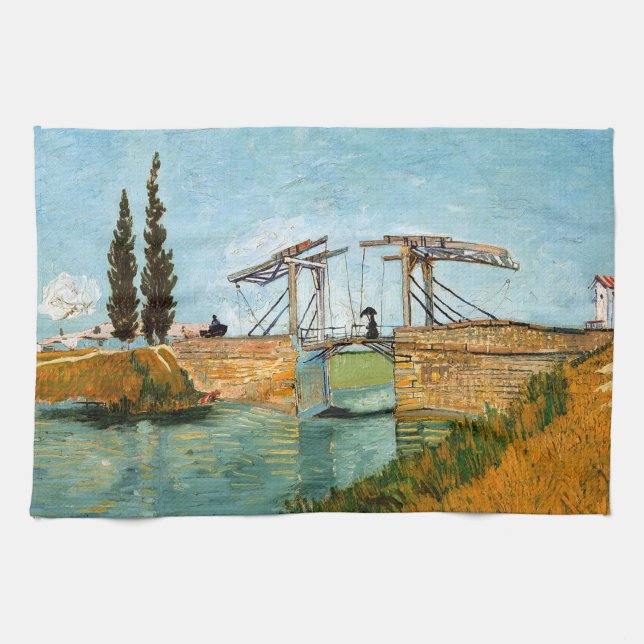 Vincent van Gogh - Langlois Bridge vid Arles #3 Kökshandduk (Horisontell)