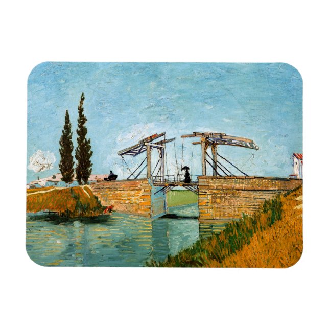 Vincent van Gogh - Langlois Bridge vid Arles #3 Magnet (Horisontell)