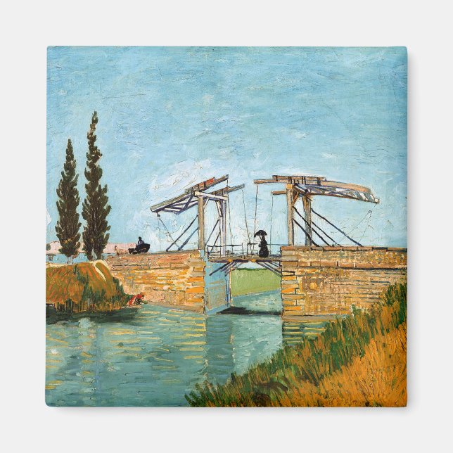 Vincent van Gogh - Langlois Bridge vid Arles #3 Magnet (Framsidan)