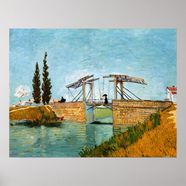 Vincent van Gogh - Langlois Bridge vid Arles #3 Poster (Framsidan)