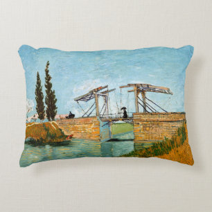 Vincent van Gogh - Langlois Bridge vid Arles #3 Prydnadskudde