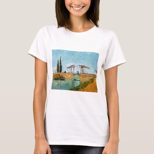 Vincent van Gogh - Langlois Bridge vid Arles #3 T Shirt (Framsida)