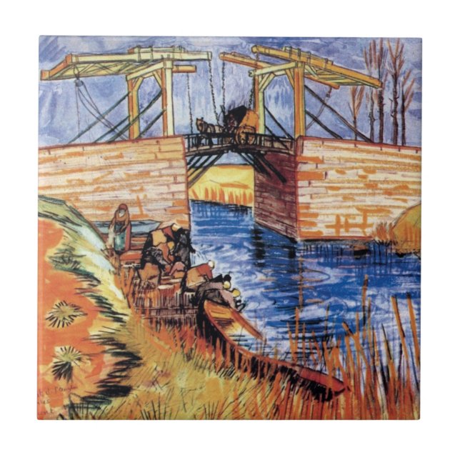 Vincent Van Gogh - Langlois-bron i Arles Kakelplatta (Framsidan)