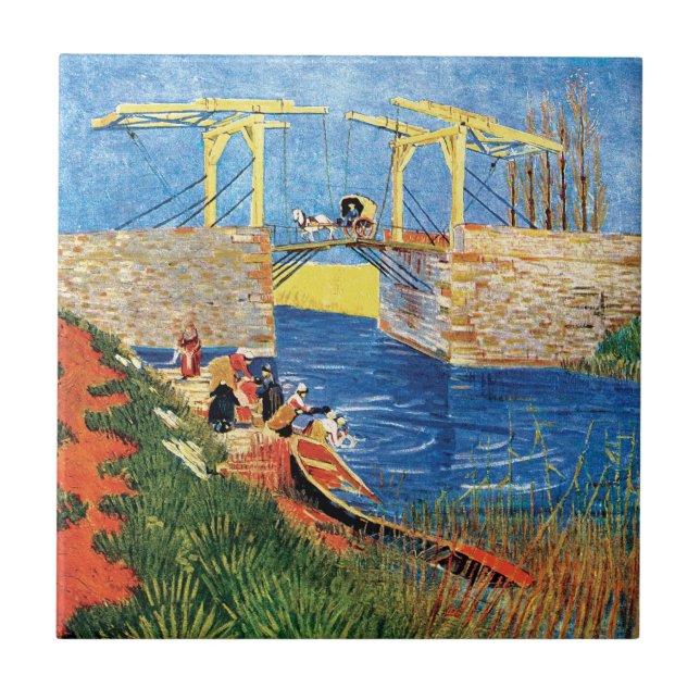 Vincent Van Gogh - Langlois-bron i Arles Kakelplatta (Framsidan)
