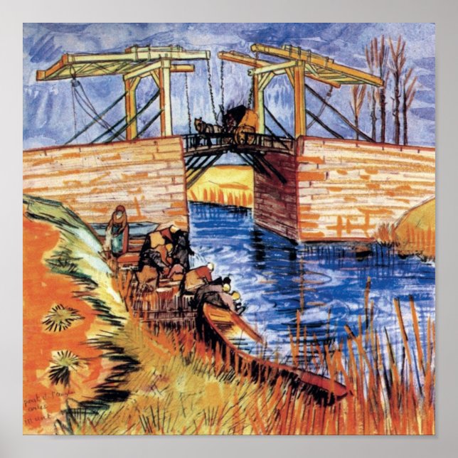 Vincent Van Gogh - Langloisbron i Arles Poster (Framsidan)