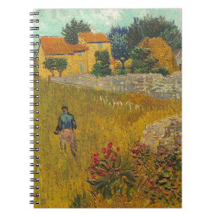 Vincent Van Gogh   lantbrukarhem i Provence, 1888 Anteckningsbok Med Spiral