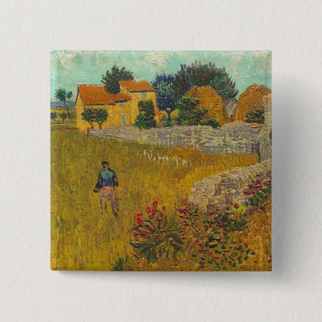 Vincent Van Gogh | lantbrukarhem i Provence, 1888 Knapp (Framsida)