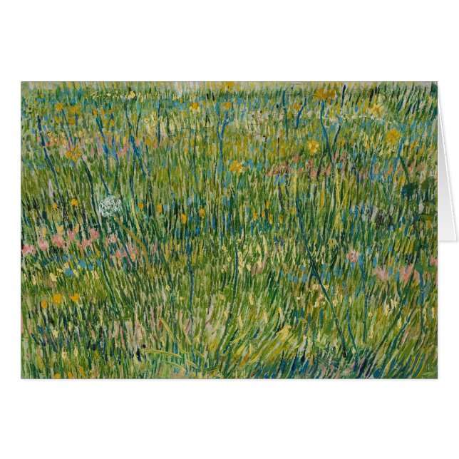 Vincent Van Gogh - lappa av gräs Hälsningskort (Framsidan Horizontal)