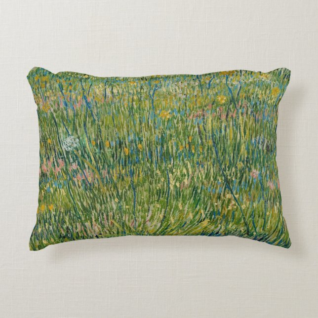Vincent Van Gogh - lappa av gräs Prydnadskudde (Framsidan)
