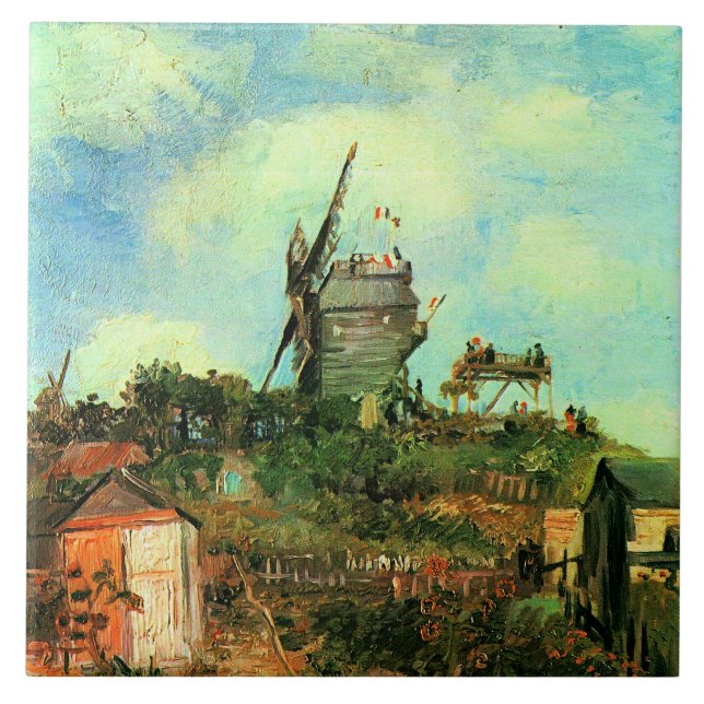 Vincent van Gogh, Le Moulin de la Galette 3, Kakelplatta (Framsidan)