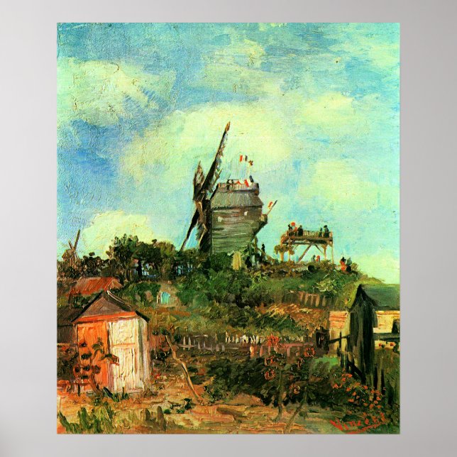 Vincent van Gogh, Le Moulin de la Galette 3, Poster (Framsidan)