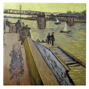 Vincent van Gogh Le Pont de Trinquetaille Arles Kakelplatta
