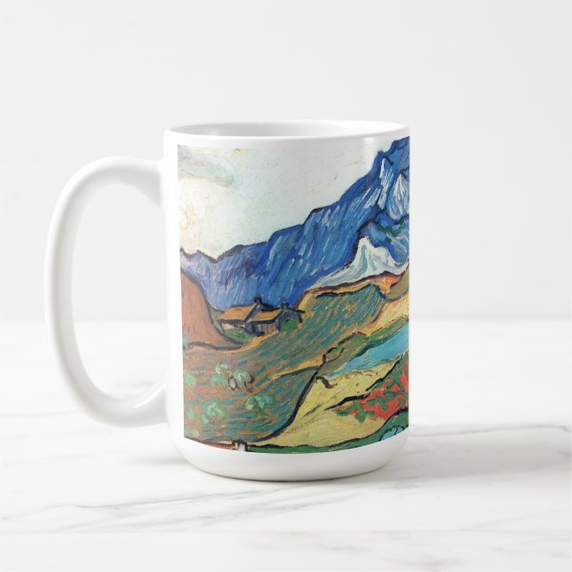 Vincent Van Gogh - Les Alpelare Mountain Landscape Kaffemugg (Vänster)