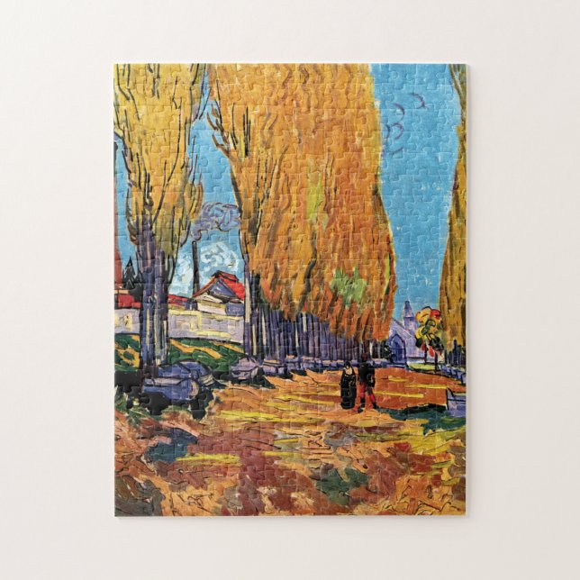 Vincent Van Gogh - Les Alyscamps Höstlandskap Pussel (Vertikal)