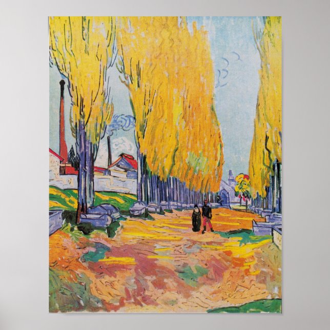 Vincent Van Gogh - Les Alyscamps Print Poster (Framsidan)
