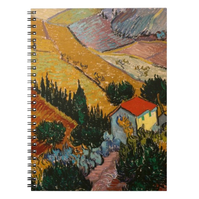 Vincent van Gogh | Liggande utan hus och plowman Anteckningsbok (Framsidan)