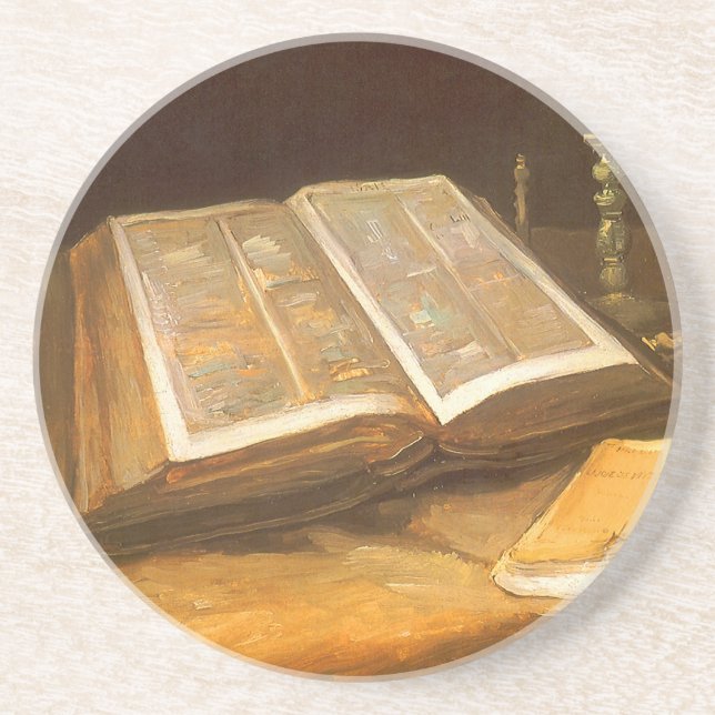 Vincent van Gogh - Liv med Bible Underlägg Sandsten (Framsidan)