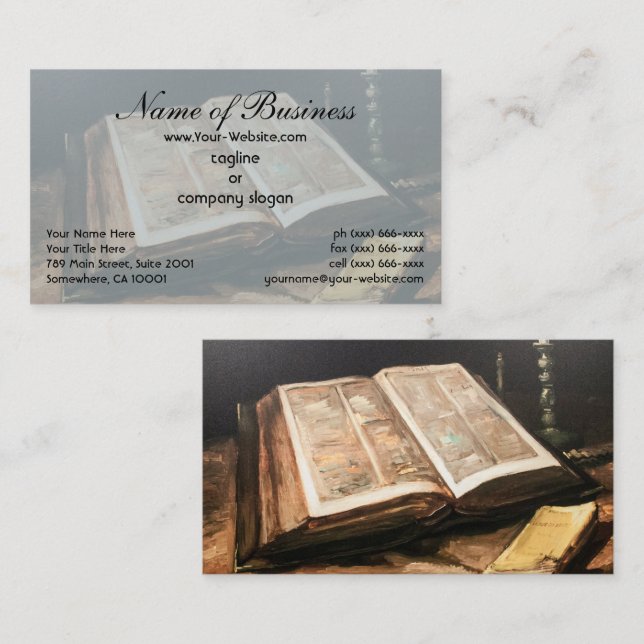 Vincent van Gogh: Livet med Bible Visitkort (Fram/baksida)