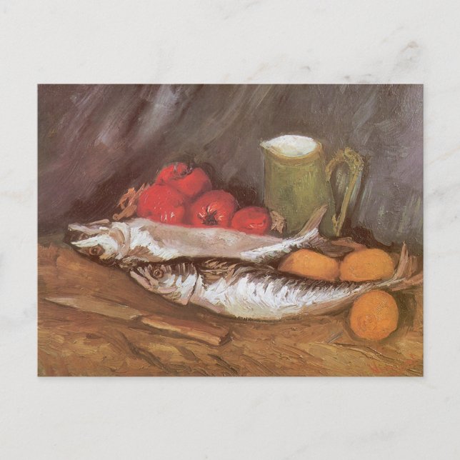 Vincent van Gogh - Mackerels, Lemons och Tomater Vykort (Framsida)