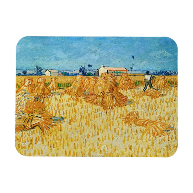Vincent Van Gogh, Maj Harvest i Provence Magnet (Horisontell)