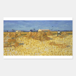 Vincent van Gogh - Maj Harvest i Provence Rektangulärt Klistermärke