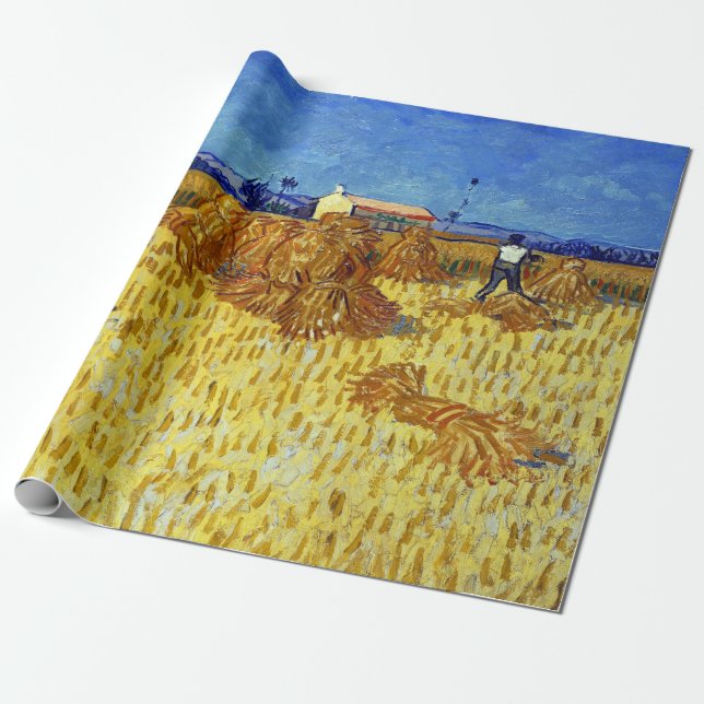 Vincent Van Gogh majskörd i Provence Presentpapper (Utrullad)