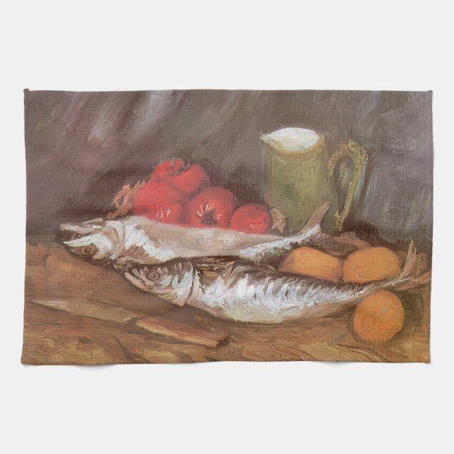 Vincent van Gogh - Makrill, citroner och tomater Kökshandduk (Horisontell)