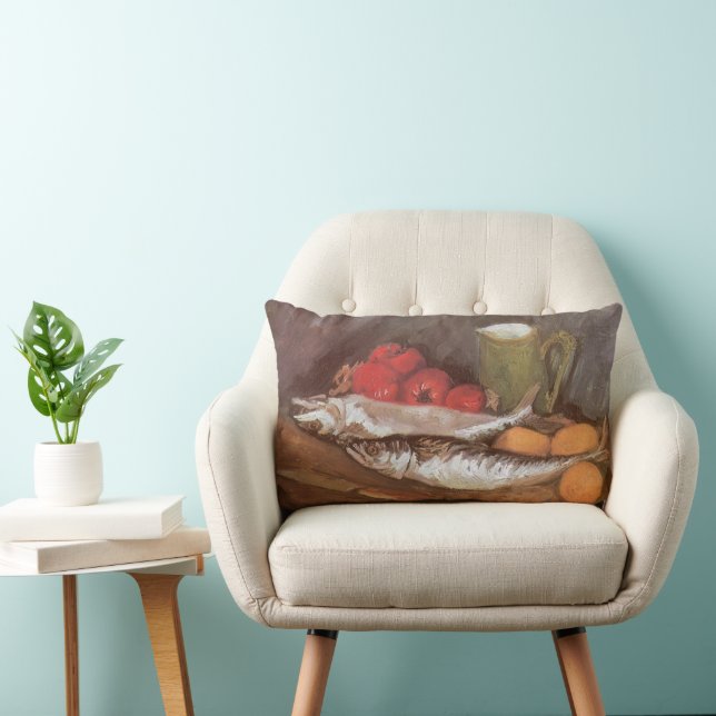 Vincent van Gogh - Makrill, citroner och tomater Lumbarkudde (Stol)
