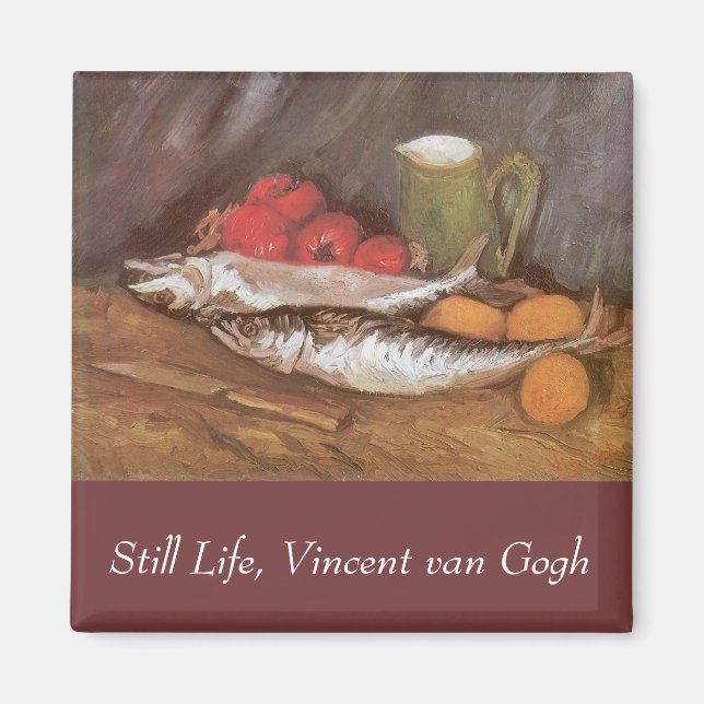 Vincent van Gogh - Makrill, citroner och tomater Magnet (Framsidan)