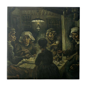 Vincent Van Gogh måla för potatisEaters. Konst Kakelplatta