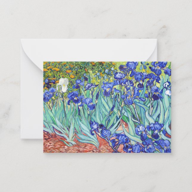 Vincent Van Gogh målar Irisar Anteckningskort (Framsida)