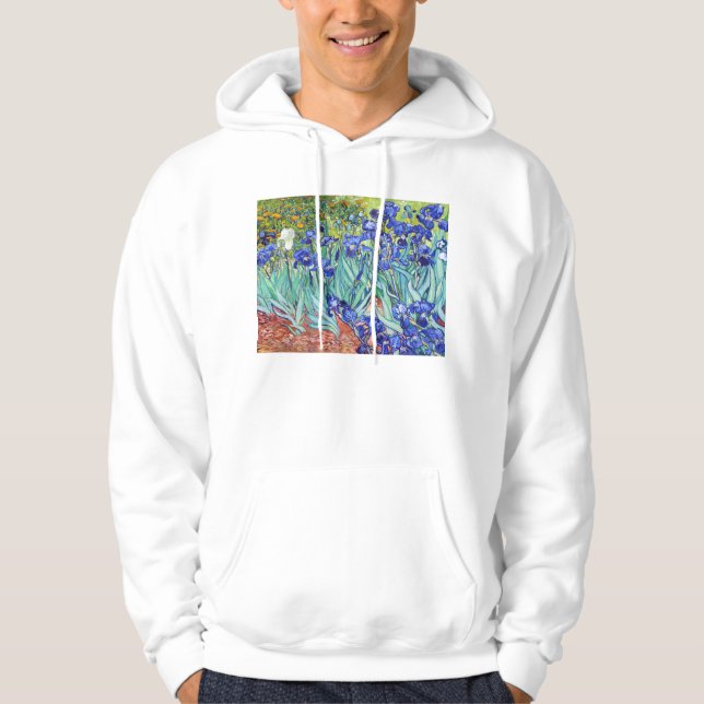 Vincent Van Gogh målar Irisar Hoodie (Framsida)