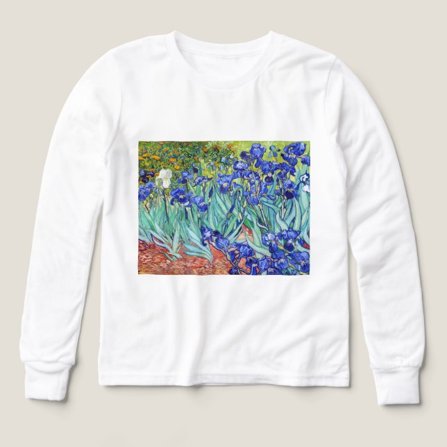 Vincent Van Gogh målar Irisar T Shirt (Design framsida)