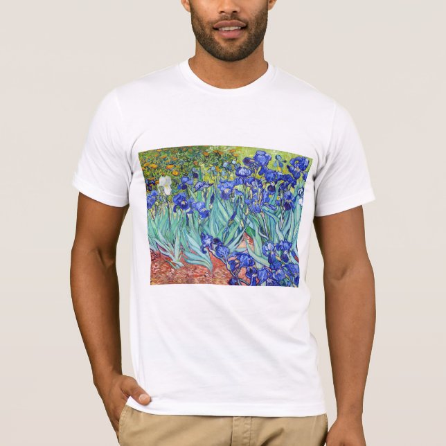Vincent Van Gogh målar Irises T Shirt (Framsida)