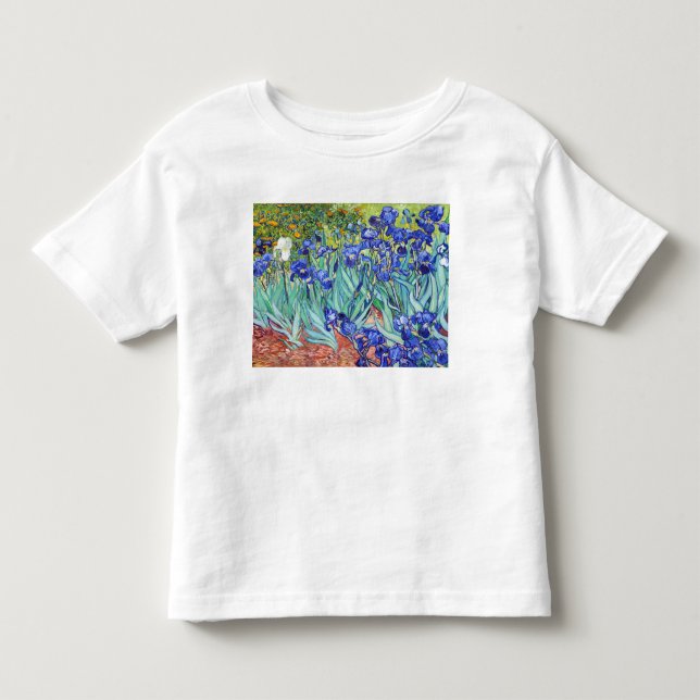 Vincent Van Gogh målar Irises T Shirt (Framsida)