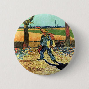 Vincent Van Gogh - Målare på väg till arbetet Knapp