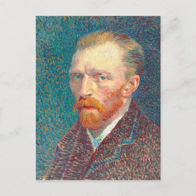 Vincent van Gogh målinter Självporträtt Vibrant Vykort (Framsida)