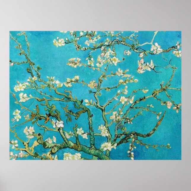 Vincent Van Gogh målning Mandelblom Poster (Framsidan)