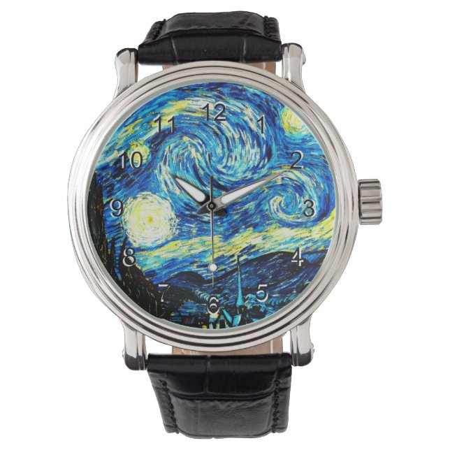 Vincent van Gogh-målning, Starry Night Armbandsur (Framsida)