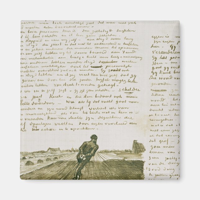 Vincent van Gogh | Man drar en harma Magnet (Framsidan)