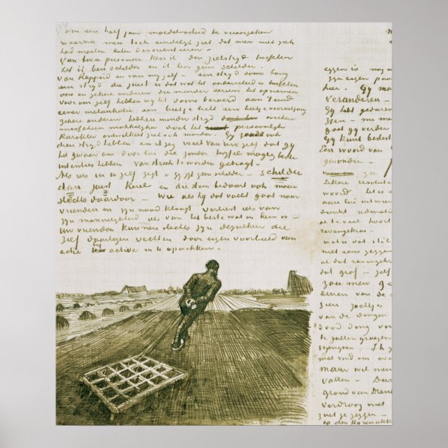 Vincent van Gogh | Man drar en harma Poster (Framsidan)