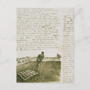 Vincent van Gogh Man drar en harma Vykort